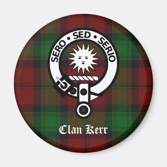 Aimant Clan Kerr Crest Badge Tartan (Devant)