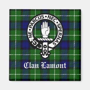 Aimant Clan Lamont Crest Badge & Tartan