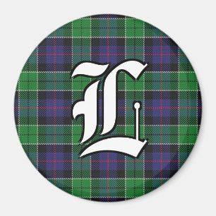 Aimant Clan Leslie Chasse Tartan Accents Plaid