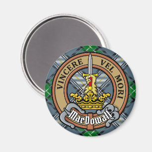 Aimant Clan MacDowall Crest sur Tartan