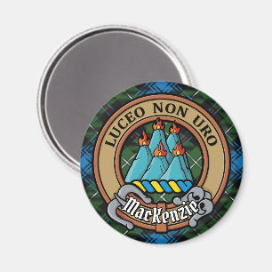 Aimant Clan MacKenzie Crest sur Tartan