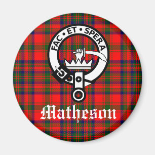 Aimant Clan Matheson Crest Badge et Tartan