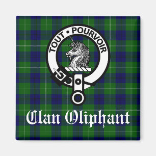 Aimant Clan Oliphant Crest Badge et Tartan