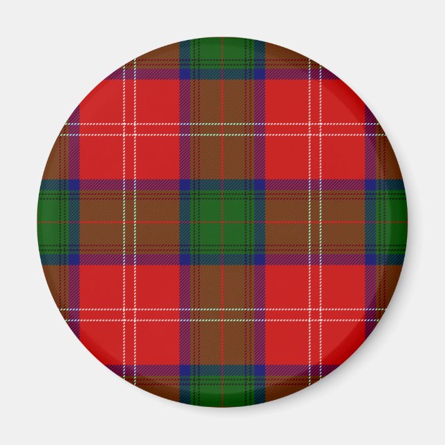 Aimant Clan rouge et vert Chisholm Tartan (Devant)