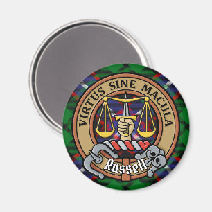 Aimant Clan Russell Crête sur Tartan