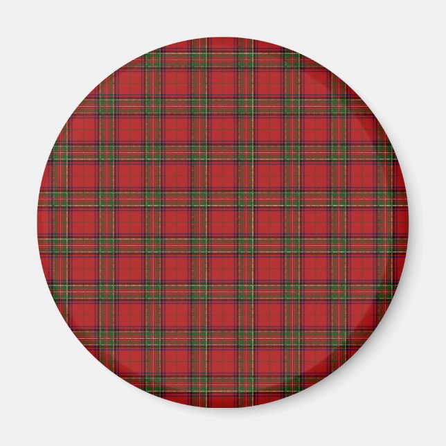 Aimant Clan Stewart Royal Scottish Tartan Plaid Motif (Devant)