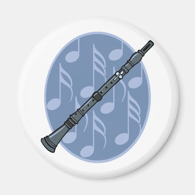 Aimant Clarinet Music Note Cadeau (Devant)