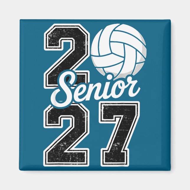 Aimant Class 2027 Volleyball Senior 2027 Conception (Devant)