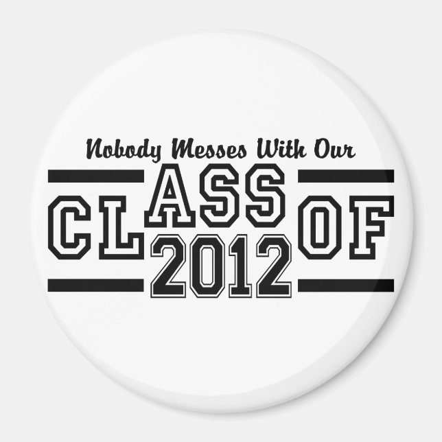 Aimant CLASSE D'Aimant 2012 - grand et personnalisable (Devant)