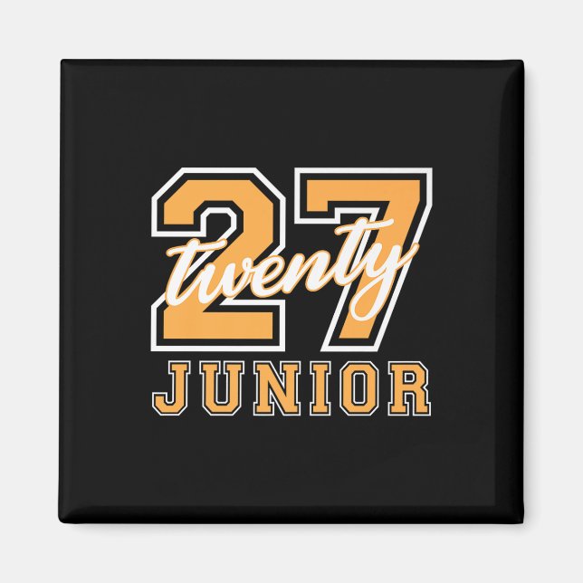 Aimant Classe Junior 2027 Graduation Retour À L'École Ora (Devant)