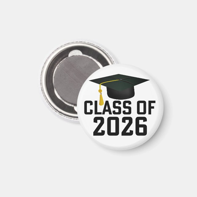 Aimant Classe Letterman de 2026 Graduation (Recto/Verso)