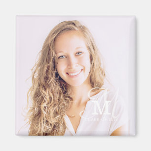 Aimant Classe Monogramme Année Diplôme photo personnalisé