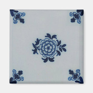 Aimant Classic Antiquaire Delft Bleu Carrelage - Motif Fl