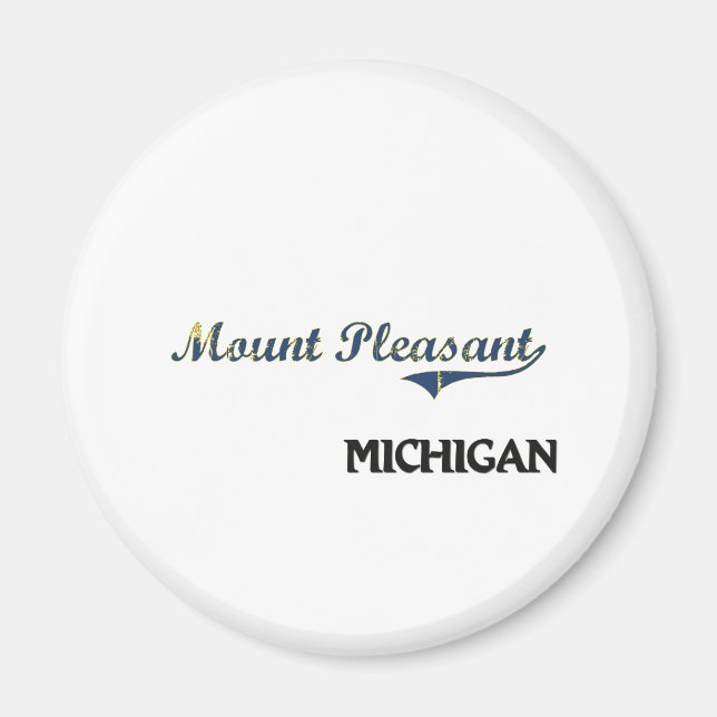 Aimant Classic de Mount Pleasant Michigan City (Devant)