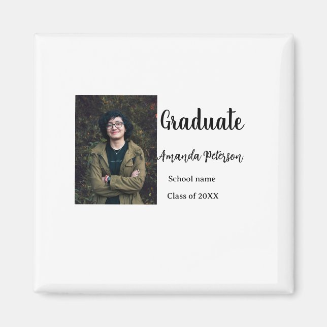 Aimant Classic graduation ajouter photo nom classe année  (Devant)