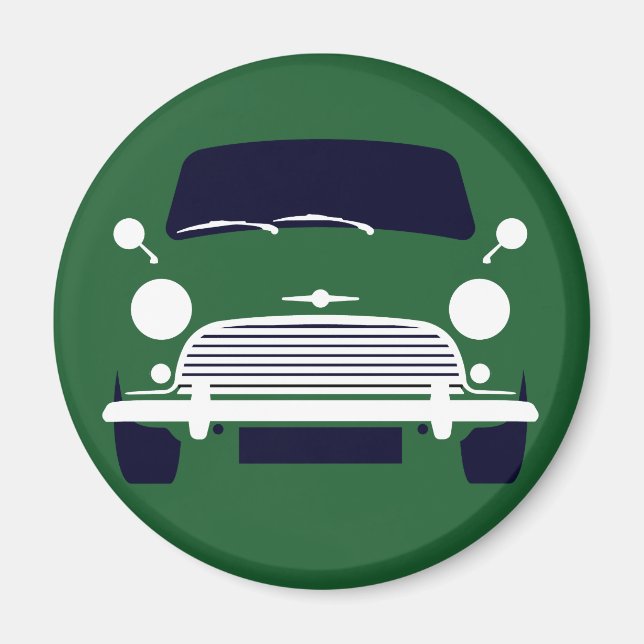 Aimant Classic Green Morris Mini Cooper (Devant)
