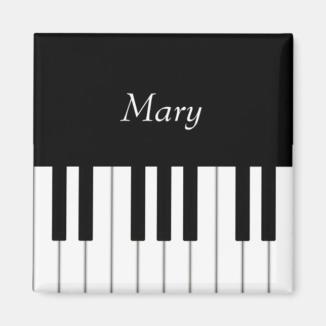 Aimant Classic Piano Keyboard Personalized (Devant)