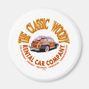Aimant Classic Woody Rental Car Company Logo Ver 3.0