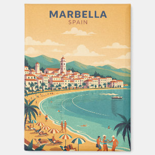 Aimant Classique Coloré Marbella Espagne Voyage Élégant A