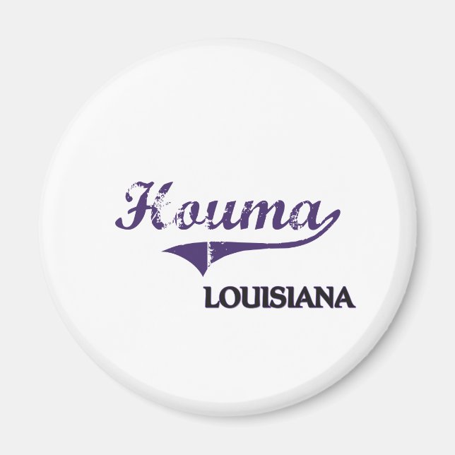 Aimant Classique de la ville de Houma en Louisiane (Devant)
