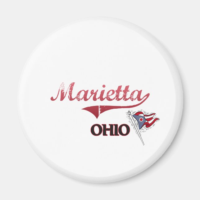 Aimant Classique de Marietta Ohio (Devant)