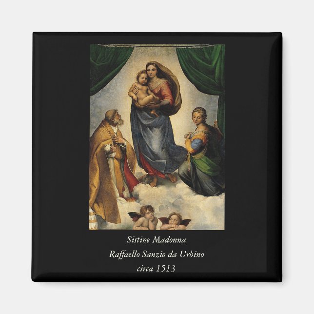 Aimant Classique de Raphael "Vierge Sixtine" (vers 1513) (Devant)