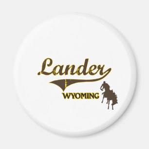 Aimant Classique de ville du Wyoming de Lander