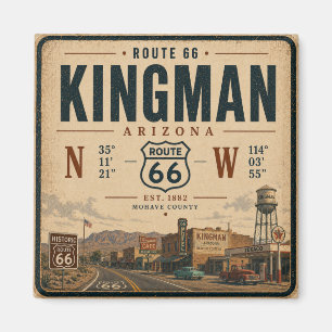 Aimant Classique Kingman Arizona Route 66 Souvenir