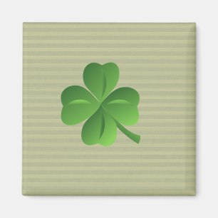 Aimant Classique tendance irlandais Lucky Shamrock