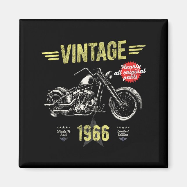 Aimant Classique Vintage Né 1966 60e Design (Devant)