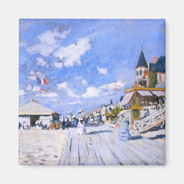 Aimant Claude Monet : À la plage de Trouville (Devant)