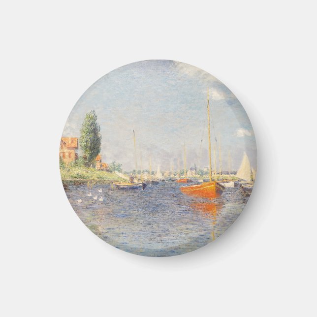Aimant Claude Monet. Bateaux rouges, Argenteuil (Devant)