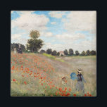 Aimant Claude Monet - Champ de pavot<br><div class="desc">Poppy Field / Poppies sauvages,  près d'Argenteuil / Les Coquelicots - Claude Monet en 1873</div>