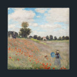 Aimant Claude Monet - Champ de pavot<br><div class="desc">Poppy Field / Poppies sauvages,  près d'Argenteuil / Les Coquelicots - Claude Monet en 1873</div>