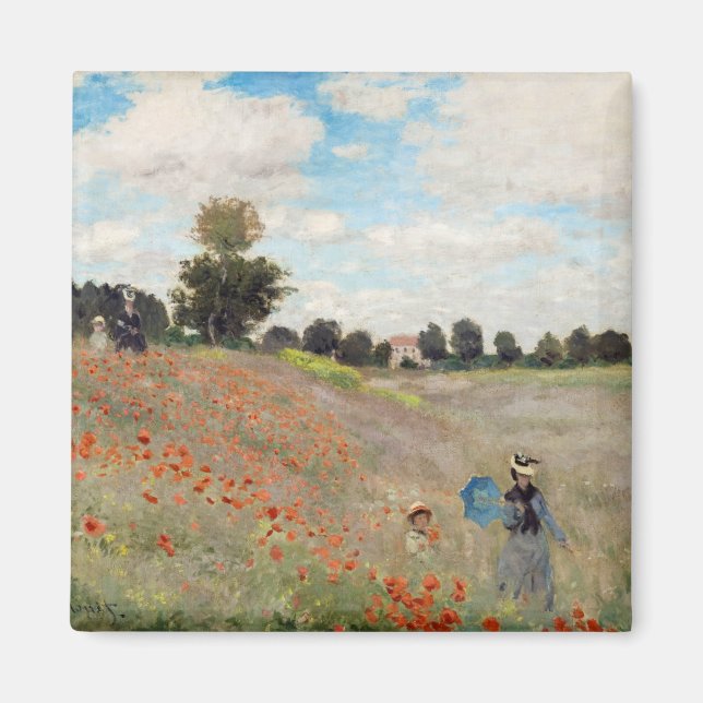 Aimant Claude Monet - Champ de pavot (Devant)
