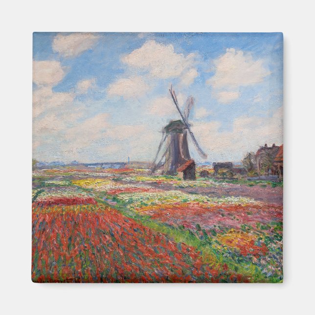 Aimant Claude Monet - Champ de Tulipes en Hollande (Devant)