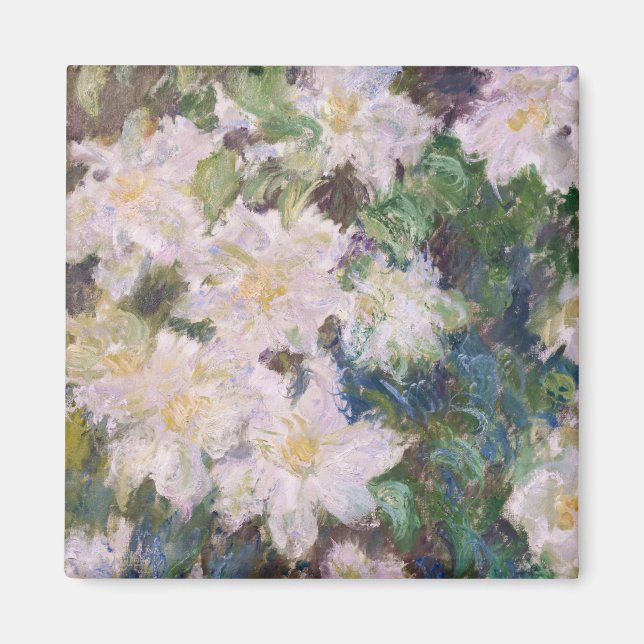 Aimant Claude Monet - Clematis blanc (Devant)