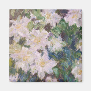 Aimant Claude Monet - Clématites blanches