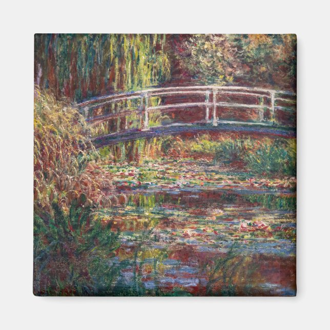 Aimant Claude Monet - Eau Lily étang, Harmonie rose (Devant)