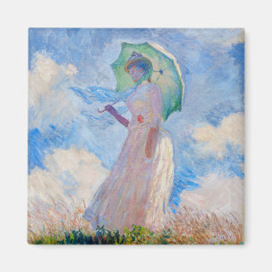 Aimant Claude Monet - Femme à l'ombrelle tournée vers la
