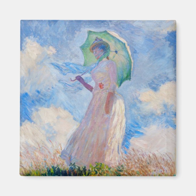 Aimant Claude Monet - Femme avec Parasol face à gauche (Devant)