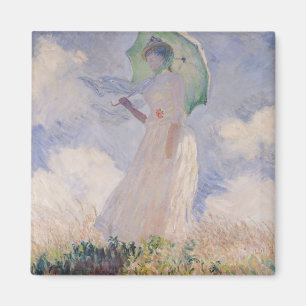 Aimant Claude Monet Femme avec parasol tourné à gauche