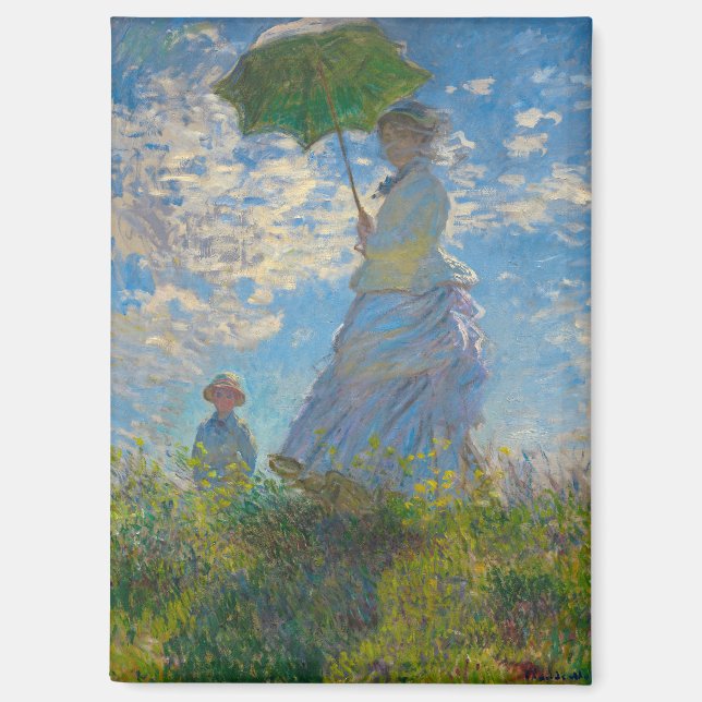 Aimant Claude Monet Femme avec un parasol (Recto)