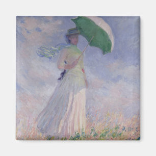Aimant Claude Monet Femme avec un parasol tourné à droi