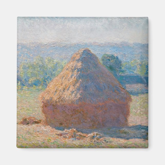 Aimant Claude Monet - Haystacks, fin de l'été (Devant)