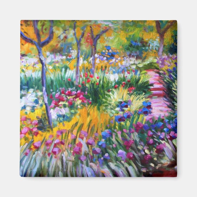 Aimant Claude Monet : Iris Garden par Giverny (Devant)