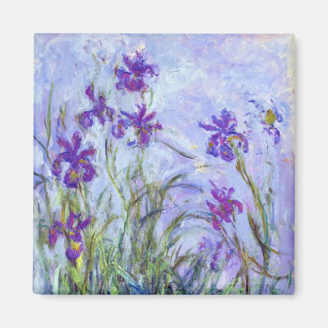 Aimant Claude Monet - Iris Mauves / Iris Mauves (Devant)
