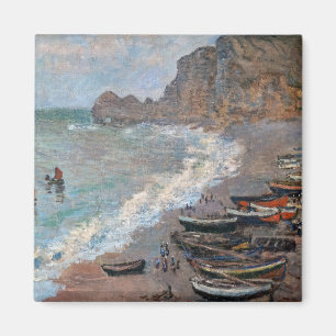Aimant Claude Monet - La Plage à Etretat