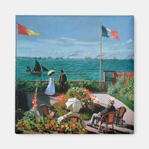 Aimant Claude Monet la terrasse chez Sainte-Adresse,