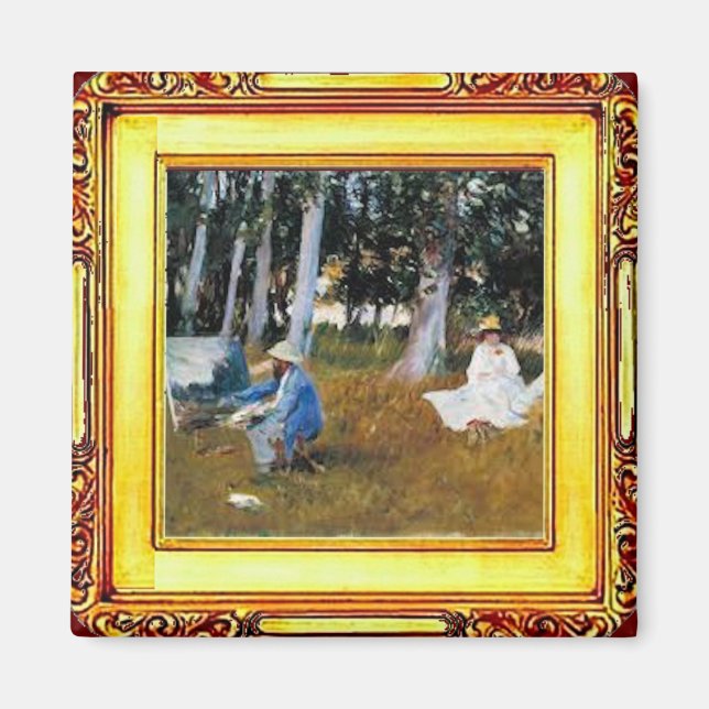 Aimant Claude Monet, le bord d'un bois (Devant)